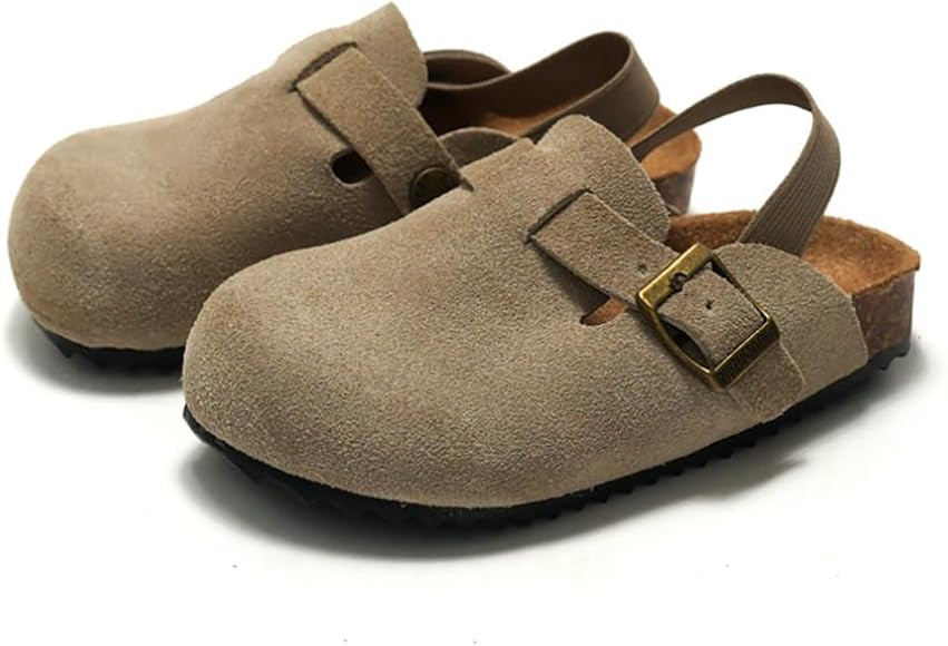 Suede Clogs for Girls Boys Unisex Toddler Slippers Slip-on Kids Shoes Indoor Outdoor Cute Sandals... | Amazon (US)