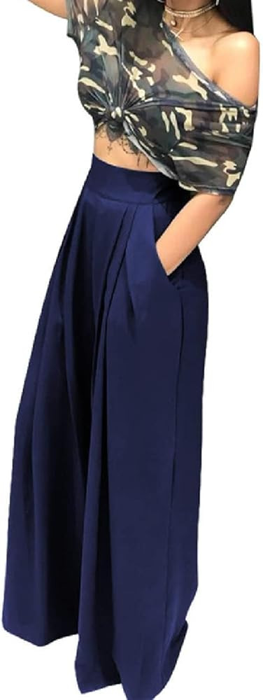 A ADILACA Wide Leg Pants for Women, Palazzo Pants for Women, Womens Casual Lounge Work Business H... | Amazon (US)