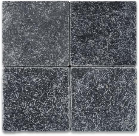 Taurus Black Marble 6" X 6" Tumbled Field Tile - Lot of 50 sq. ft. | Amazon (US)