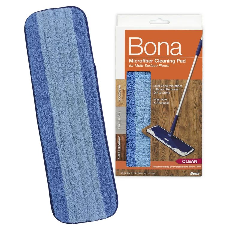 Bona Microfiber Cleaning Pad for Hard-Surface Floors, Fits Bona Mops | Walmart (US)