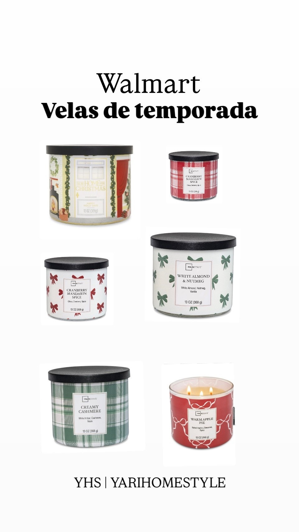 Walmart velas de temporada 

#LTKHoliday #LTKSeasonal