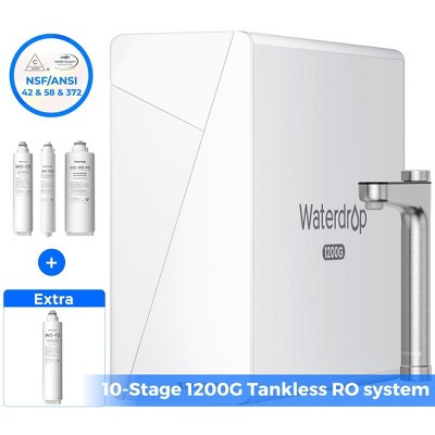 Waterdrop X12-Basic Tankless Undersink Reverse Osmosis System, NSF/ANSI 58 and 372 Certified, 1200 GPD , 10-Stage,Extra 1 F2 Filter(6-month) | Target