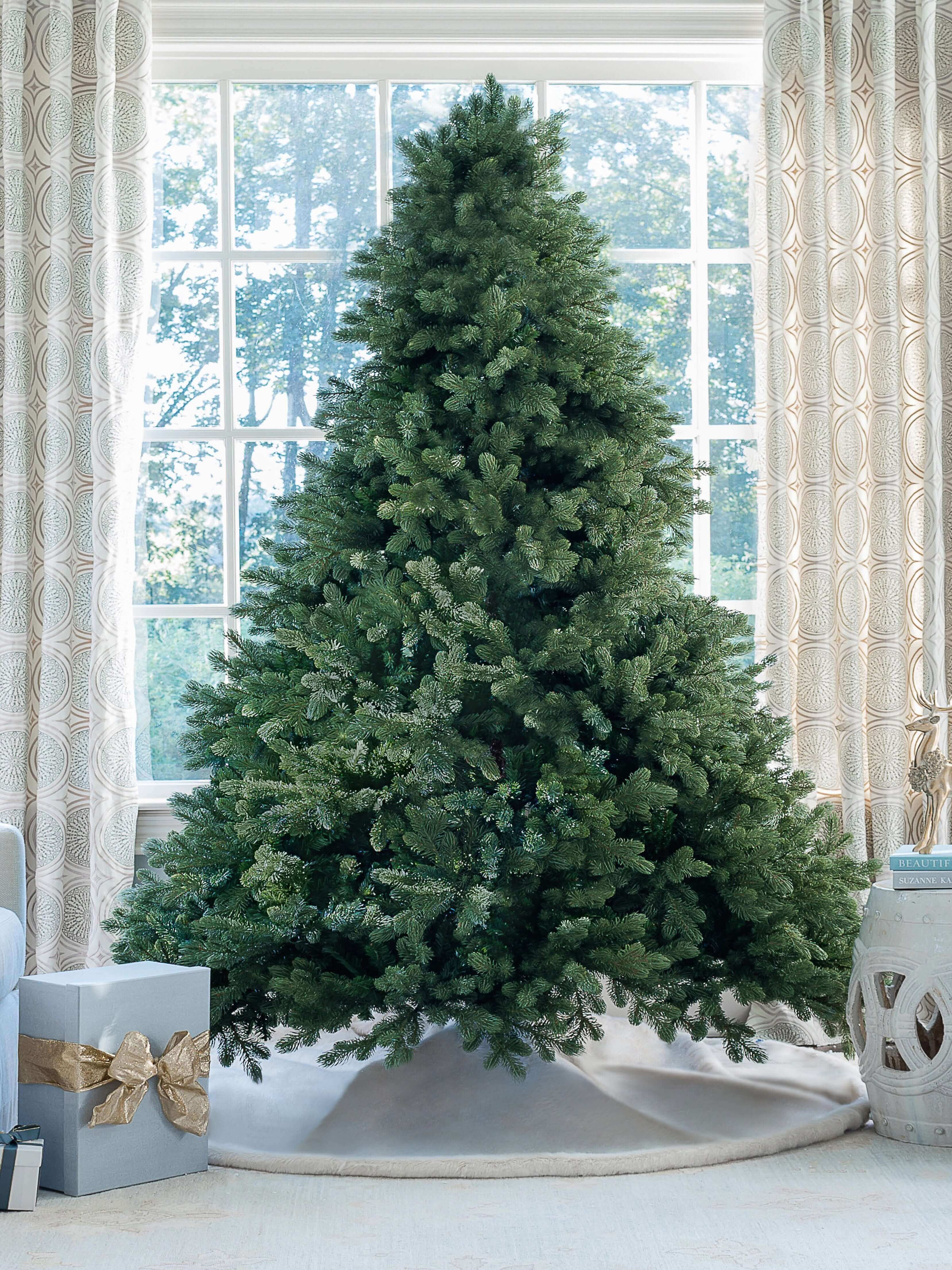 9 Foot Cypress Spruce Artificial Christmas Tree 2050 Dual Color LED Lights | King of Christmas
