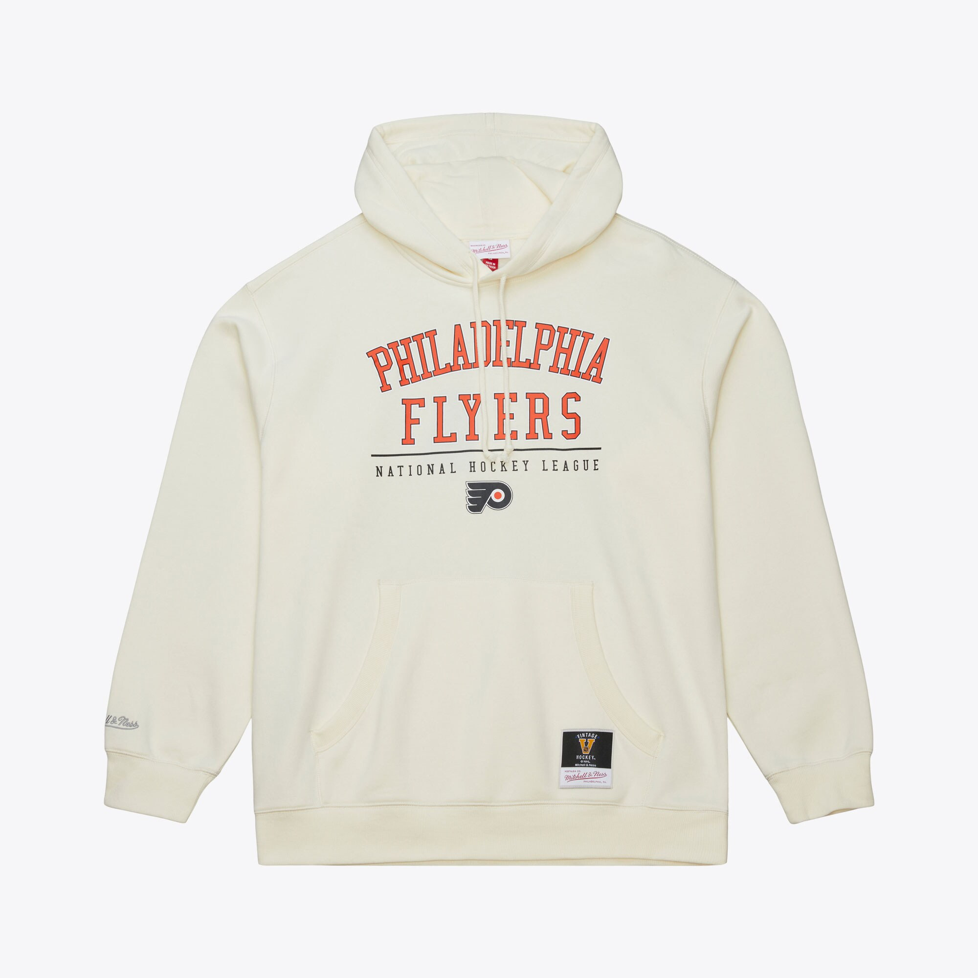 Philadelphia Flyers Cream Walk-Off Fleece Hoodie | Mitchell & Ness