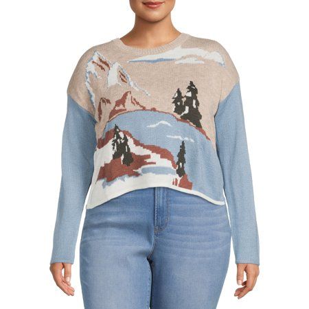 Madden NYC Women s Plus Size Scenic Sweater | Walmart (US)
