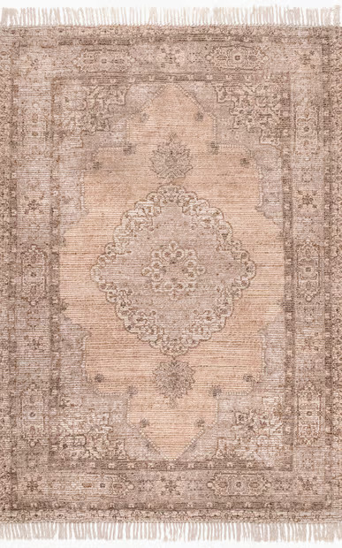 Peach Eliana Vintage Tassel Area Rug | Rugs USA