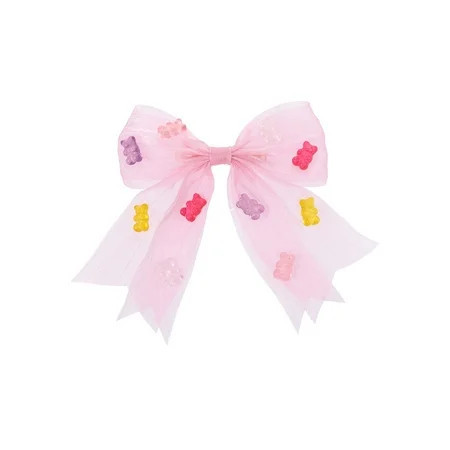 Way to Celebrate Valentine's Day Pink Multicolor Gummy Bears Hair Bow, 1 Piece | Walmart (US)