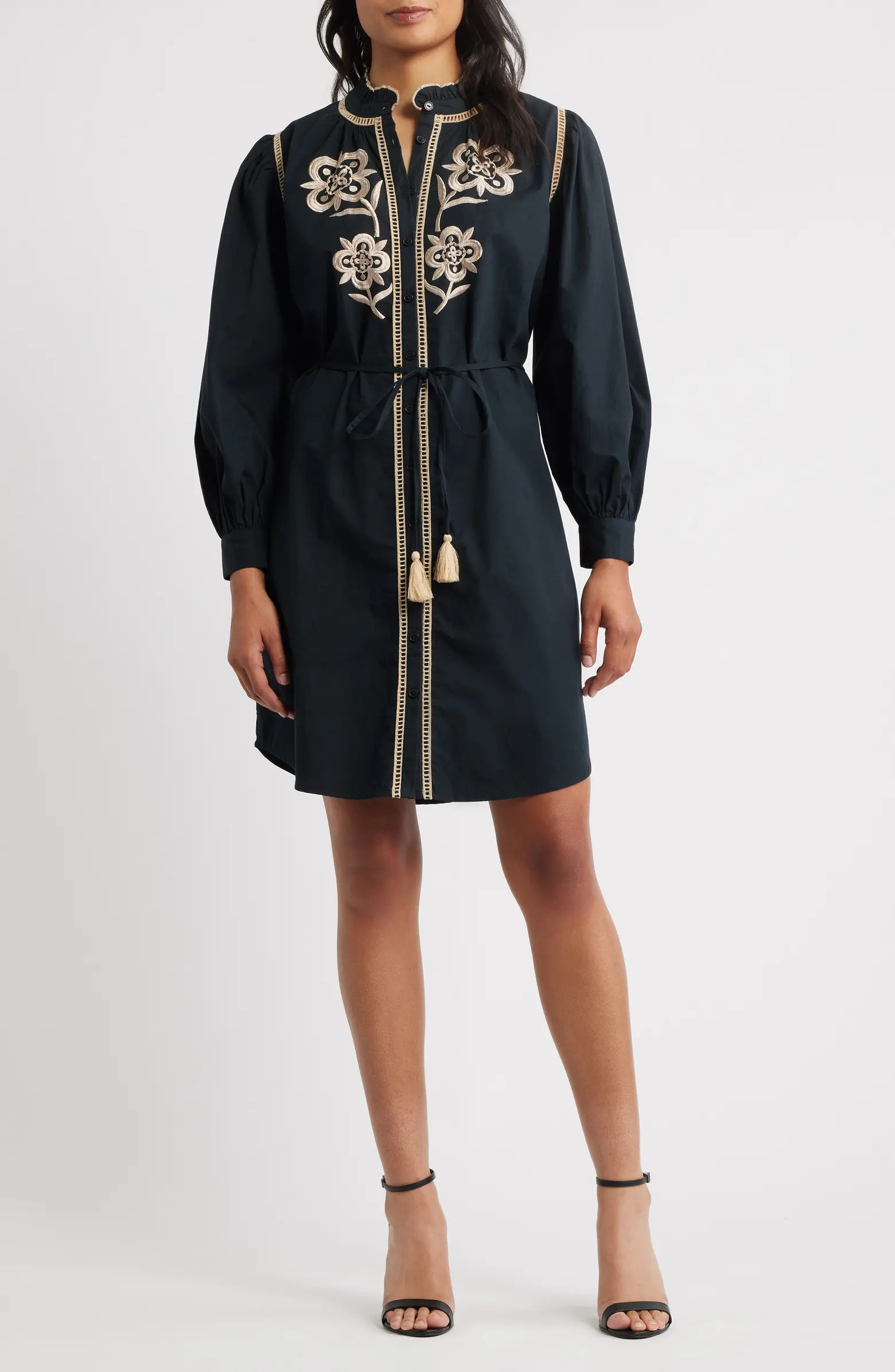 Julia Jordan Embroidered Shirtdress | Nordstrom | Nordstrom