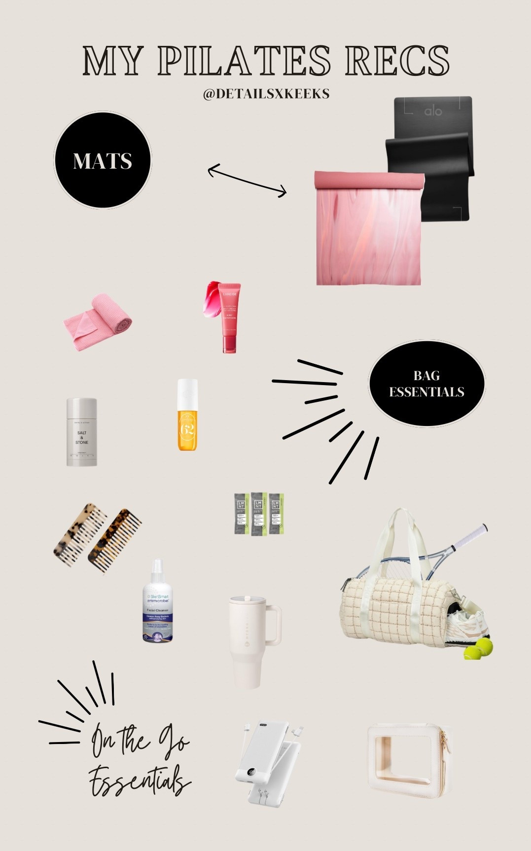 My workout bag essentials as a pilates instructor ✨💪🏼⭐️🫶🏼👝

#LTKSaleAlert #LTKFindsUnder50 #LTKActive