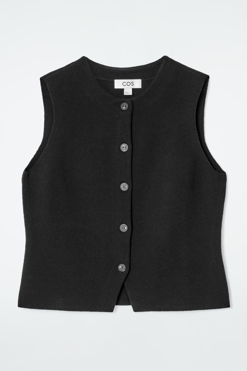Knitted Cotton Waistcoat | COS UK