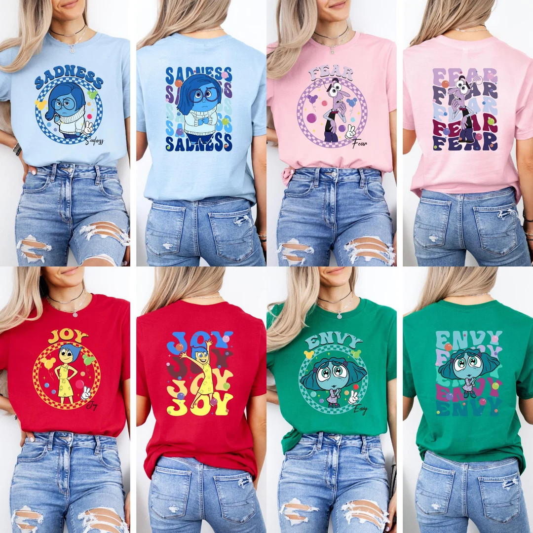 Custom Inside Out 2 Movie T-Shirt: Double Sided Character Tee | Etsy (US)
