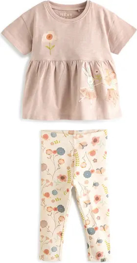 NEXT Kids' Mouse Ballet Cotton T-Shirt & Leggings Set | Nordstrom | Nordstrom