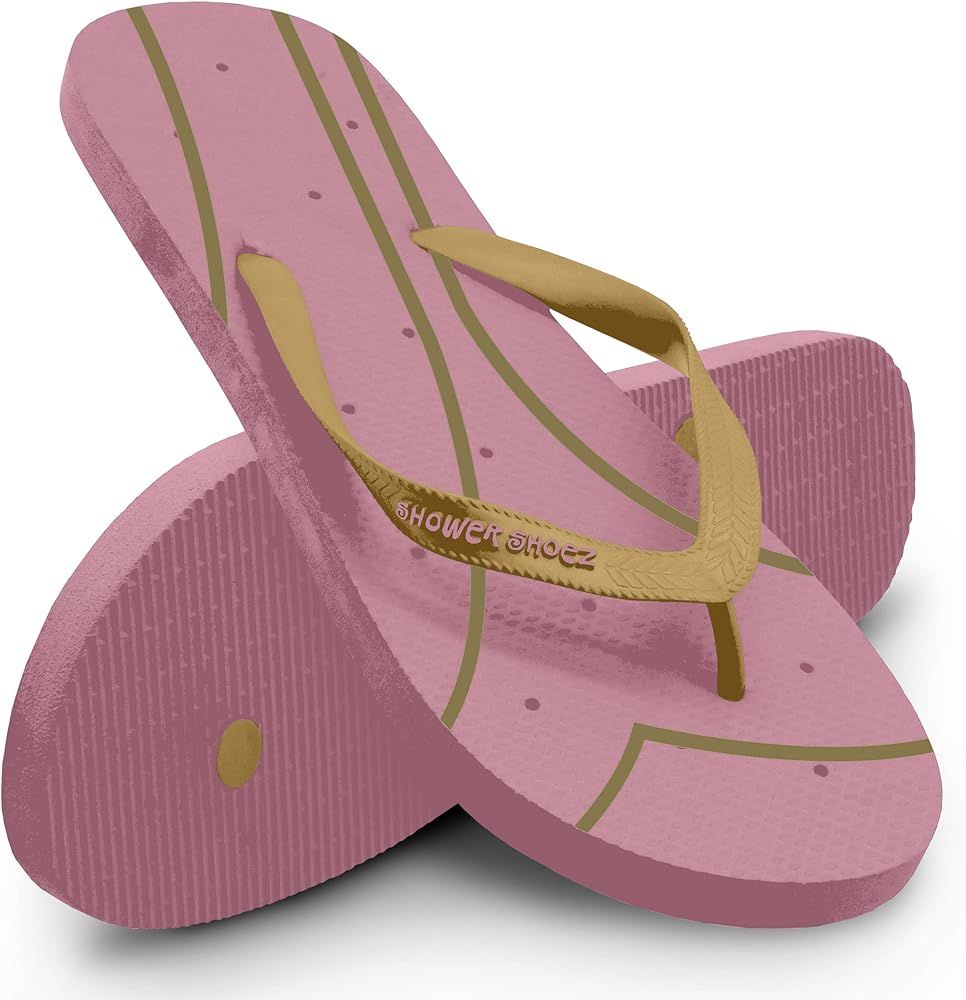 Shower Shoez Women's Non-Slip Pool Dorm Water Sandals Flip Flops | Amazon (US)