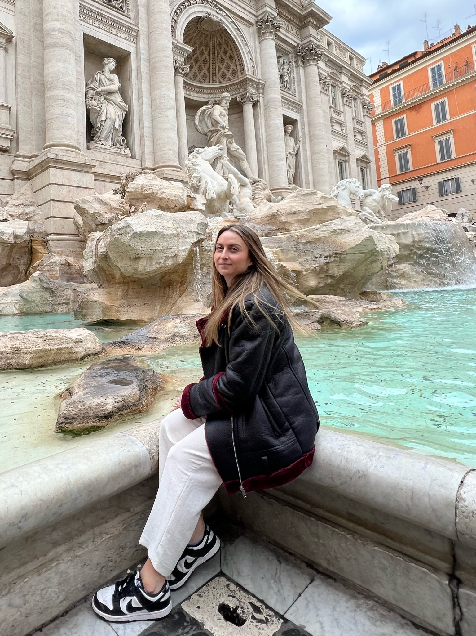 A day at the Trevi Fountain in Rome #falljacket #perfecthair #nike #whitepants

#LTKstyletip #LTKSeasonal
