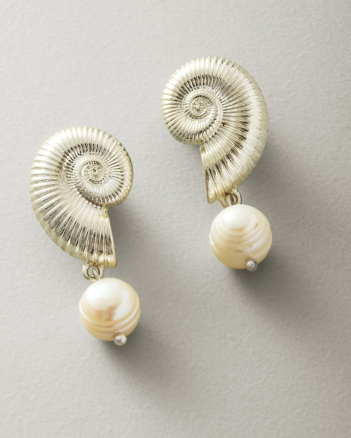 Lagoon Shell & Freshwater Pearl Drop Earrings | Tommy Bahama