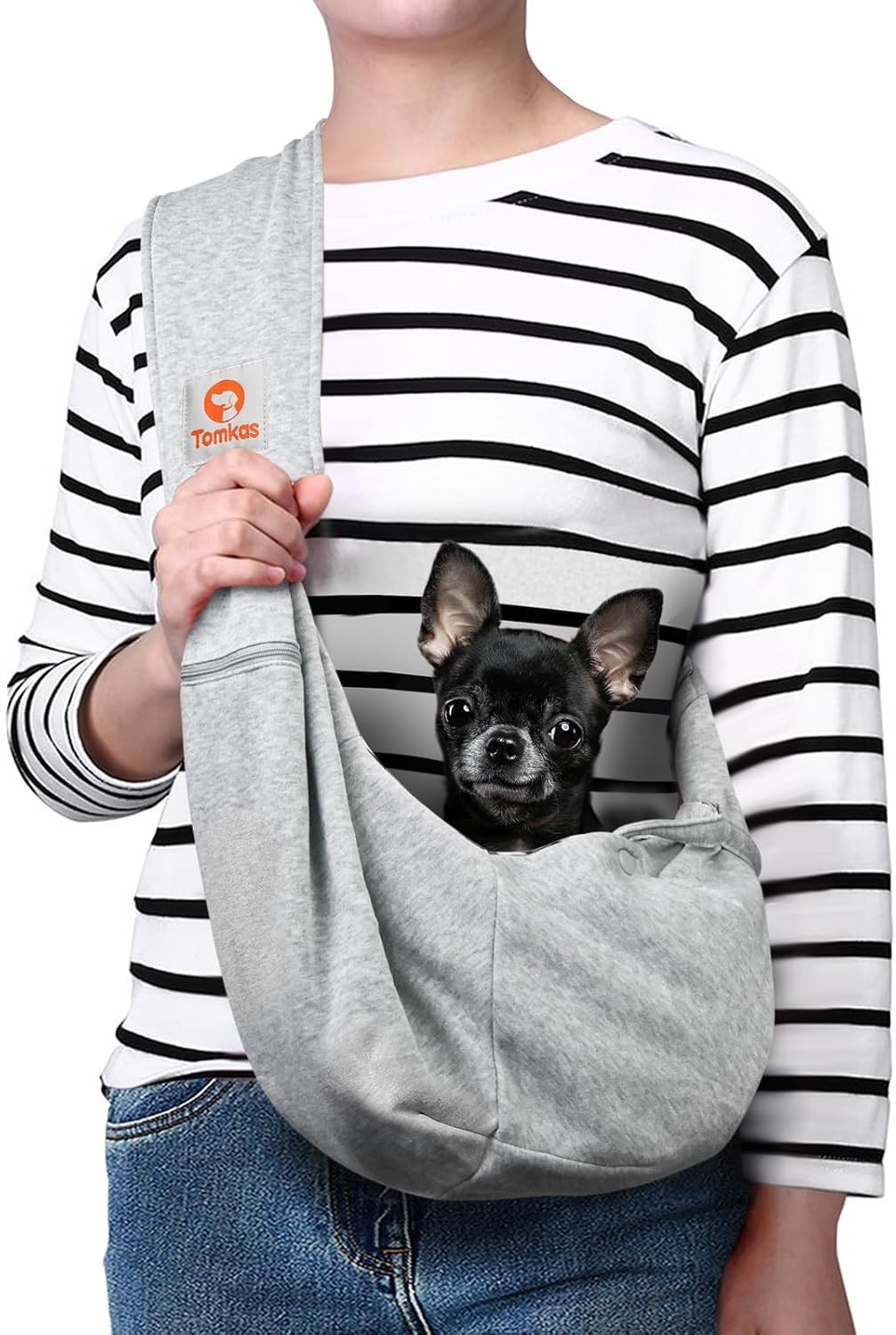 Tomkas Dog Sling Carrier for Small Dogs Puppy Carrier for Small Dogs (Grey, for Pets Weight 2-7 l... | Amazon (US)