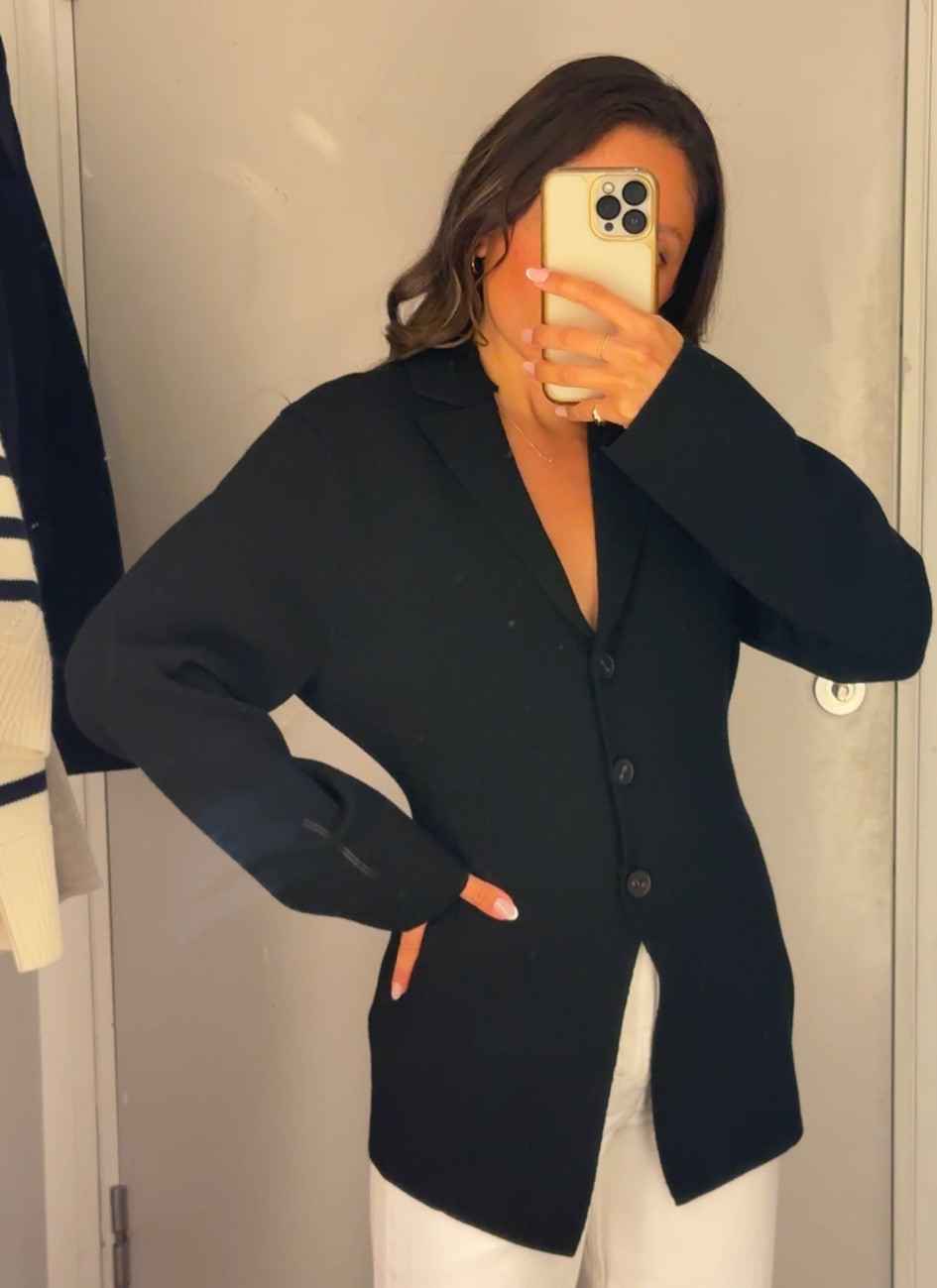 Cardigan, khaite cardigan dupe, cinched waist cardigan, navy cardigan, timeless outfit, elegant looks, winter outfit , winter ootd, vday look, classic look, capsule wardrobe 

#LTKSeasonal #LTKstyletip #LTKworkwear