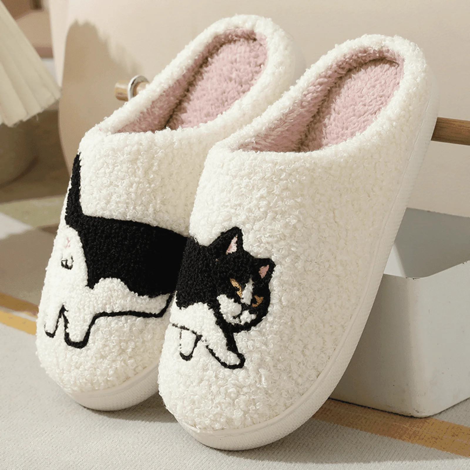 BERANMEY Cute Animal Puppy Butterfly Dogs Slippers for Women Perfect Soft Plush Comfy Warm Slip-O... | Walmart (US)