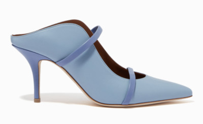 Malone Souliers 'Maureen' Blue Leather Pointed Toe Strappy Mule Heel sz 38.5 | eBay | eBay US