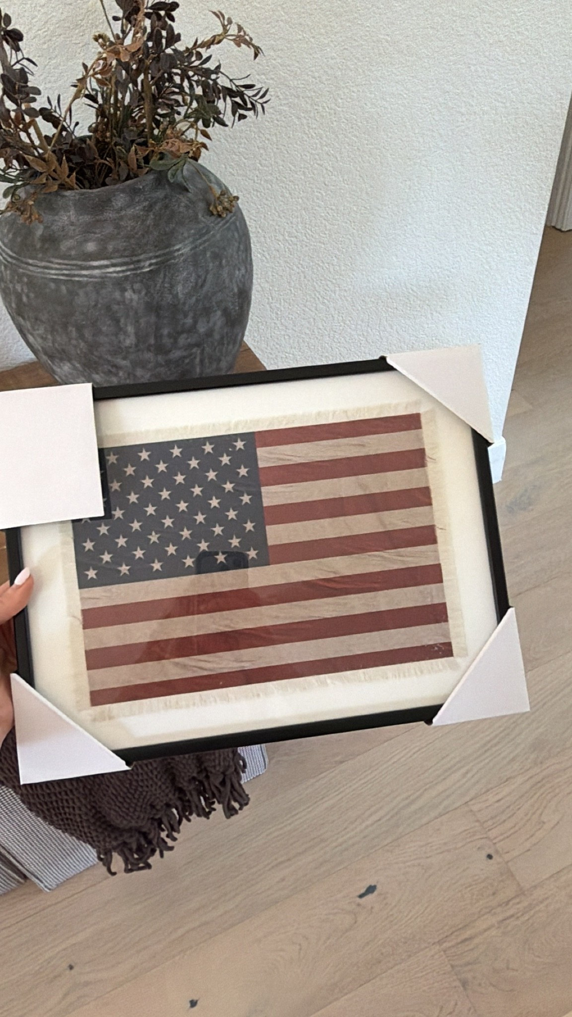 $20 Target wall art if you want a touch of Americana vibes this summer! 🤎

Framed American flag art , Target home decor

#LTKSeasonal #LTKHome