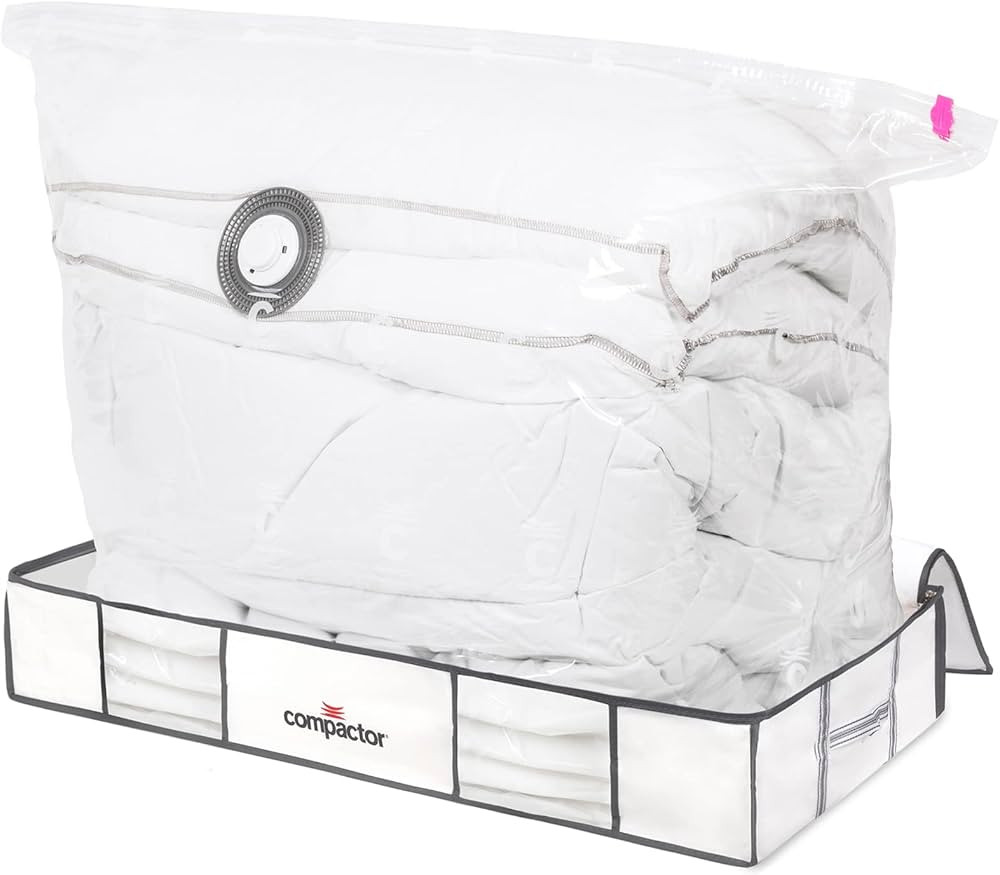 Vacuum Storage Bag, XL Semi-Rigid Polypropilene + Nylon Space Saver Vacuum Storage Bag, Cube Stor... | Amazon (US)