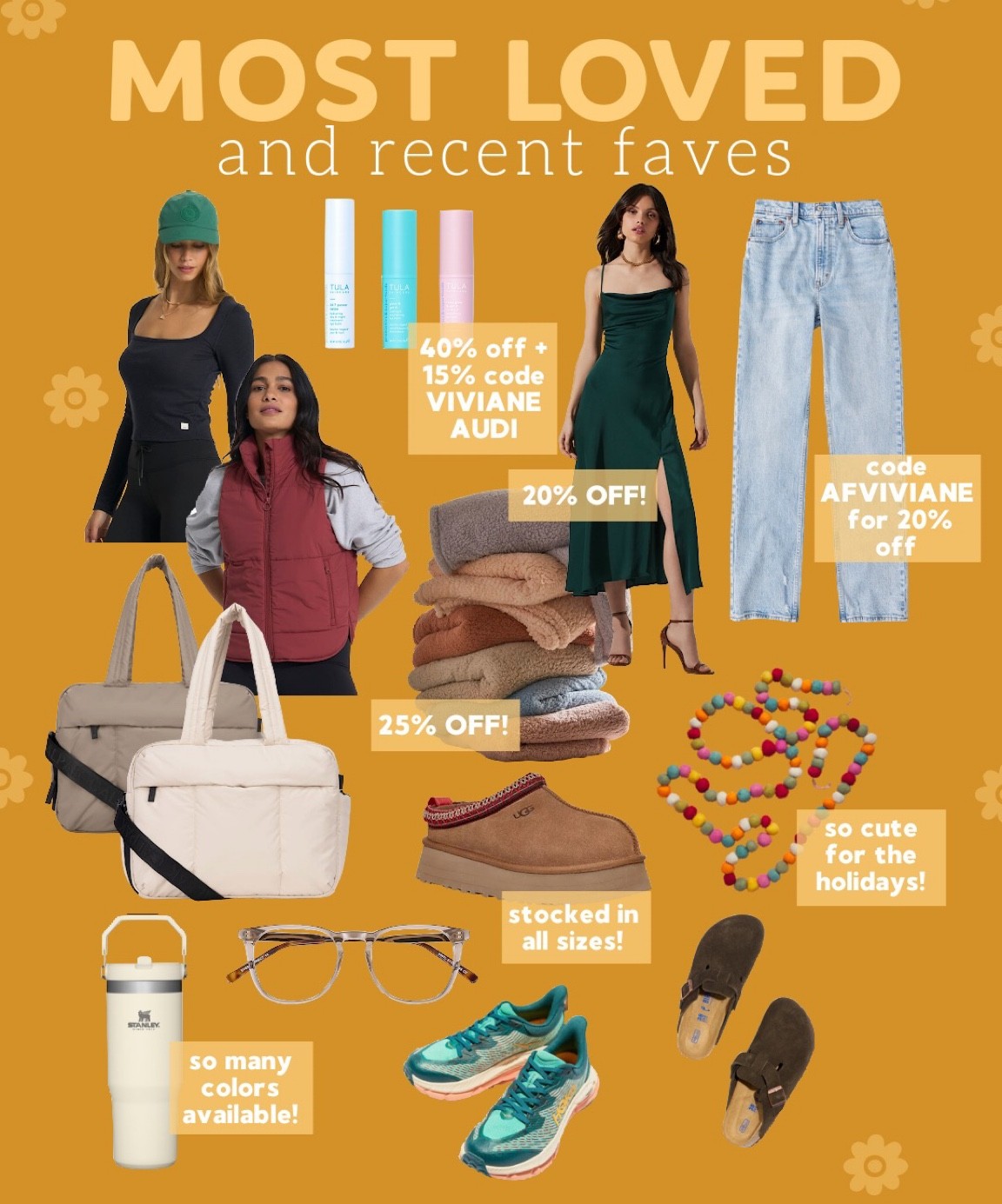 Some fav items of the week on sale!!
AF code: AFVIVIANE
TULA code: VIVIANEAUDI 

#LTKsalealert #LTKunder50 #LTKunder100