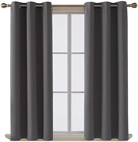 Deconovo Room Darkening Window Drapes, Thermal Insulated Grommet Curtains for Bedroom, 42 Inch by... | Amazon (US)