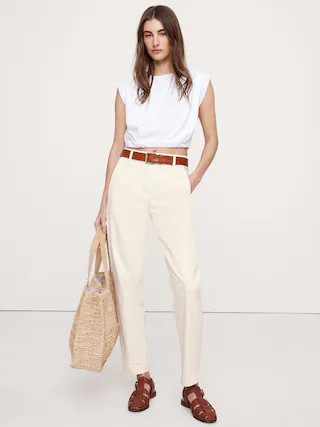 The Weekender Slim Barrel-Leg Pant | Banana Republic (CA)