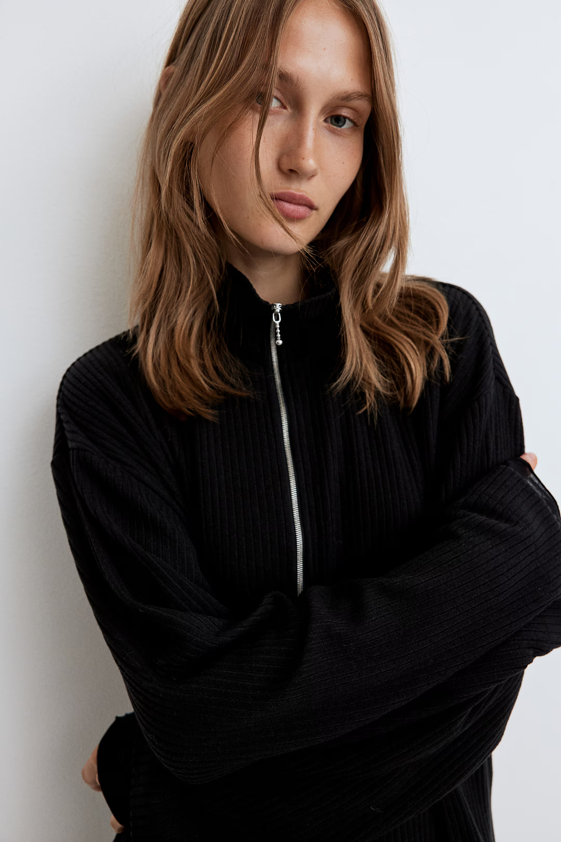 Ribbed Half-Zip Top | H&M (US + CA)