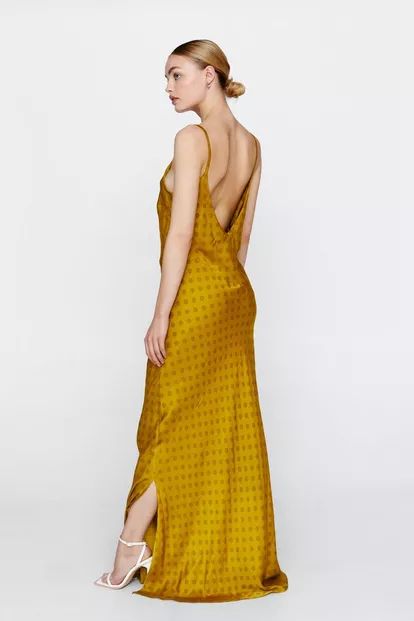 Spot Print Satin Slip Maxi Dress | NastyGal (UK, IE)
