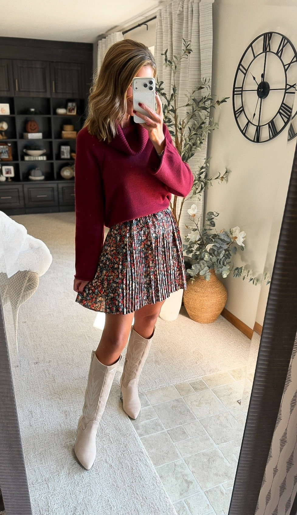 Amazon finds. Skirt less than $10!!
Wearing small in sweater and skirt. Linked similar boots.

#LTKSeasonal #LTKOver40