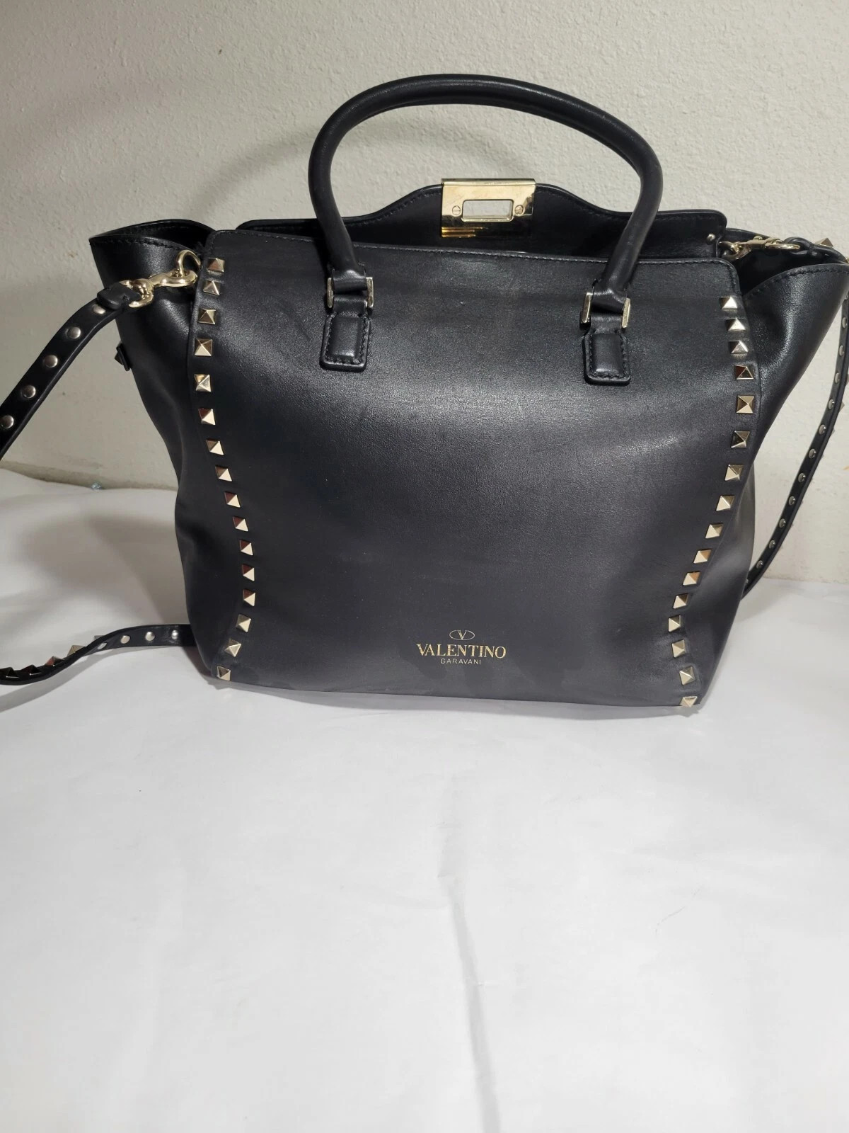 Valentino Rockstud Leather Double Handle Tote   RETAIL $2,445 | eBay | eBay US