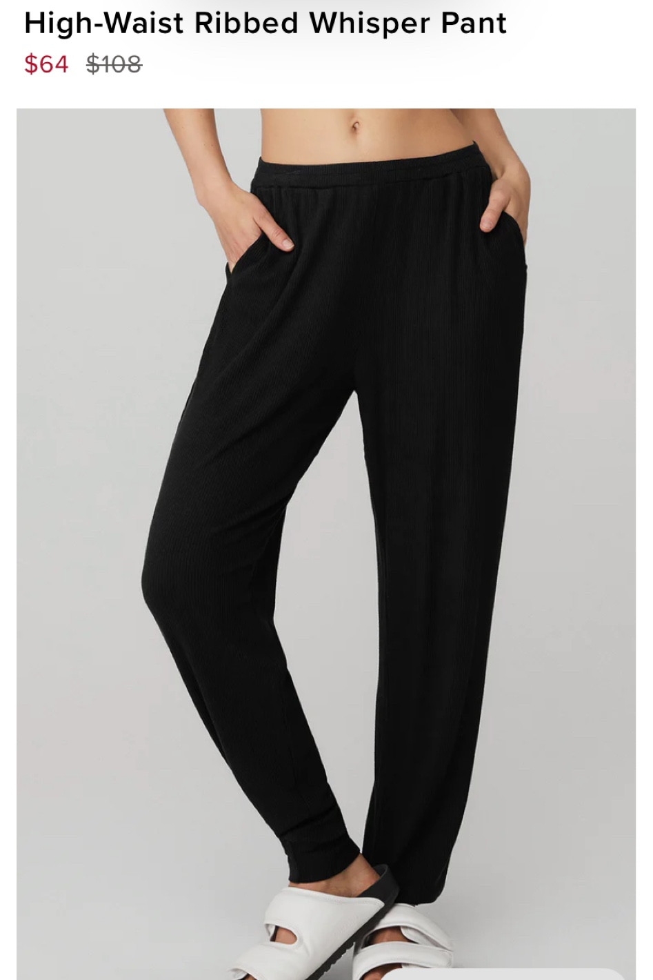 Alo sale 
High waisted ribbed whisper pants
So comfy & light weight for spring 

#LTKsalealert #LTKunder100 #LTKSeasonal