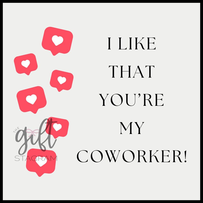 I Like That You're My Coworker Gift Tag | DIGITAL DOWNLOAD |  Coworker Gift Ideas | 3x3" Tag | Etsy (US)