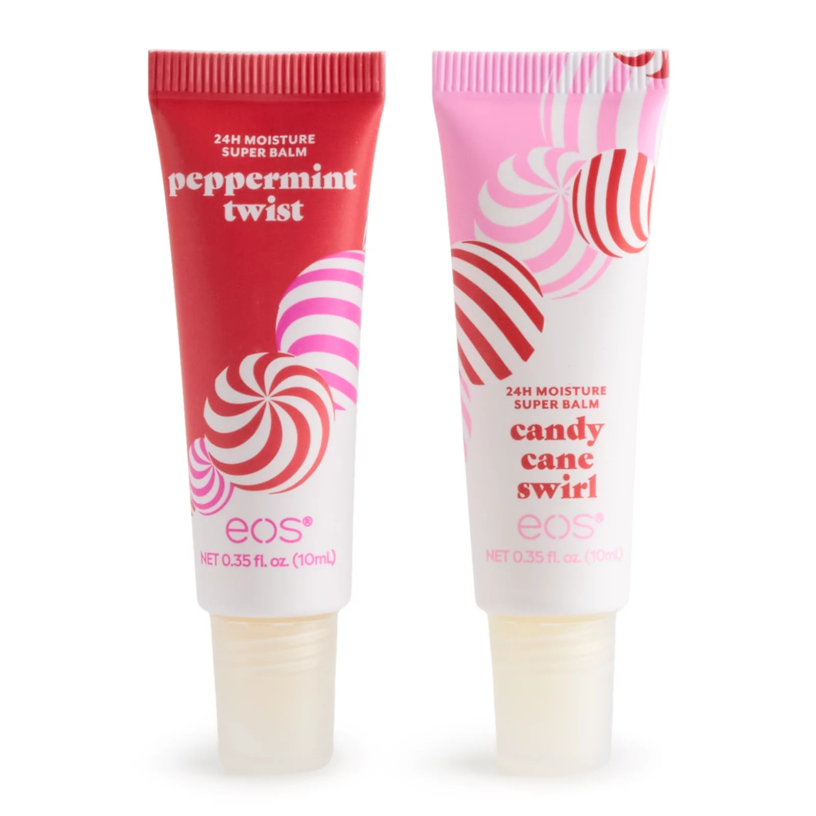 eos Candy Cane Swirl & Peppermint Twist 24H Moisture Super Balm | Kohl's