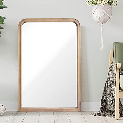 [New] WallBeyond 24" x 36" Rounded Arch Rectangle Wall Mirror with Wood Frame for Bathroom or Bedroo | Amazon (US)