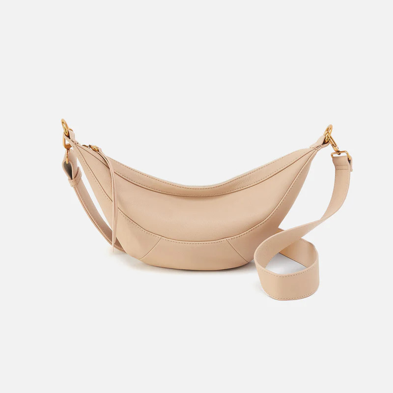 Carmen Sling In Pebbled Leather - Linen | HOBO Bags