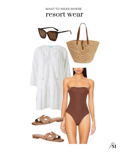 Resort wear outfit idea. I love this strapless swimsuit and YSL straw tote. 

#LTKSeasonal #LTKtravel #LTKstyletip
