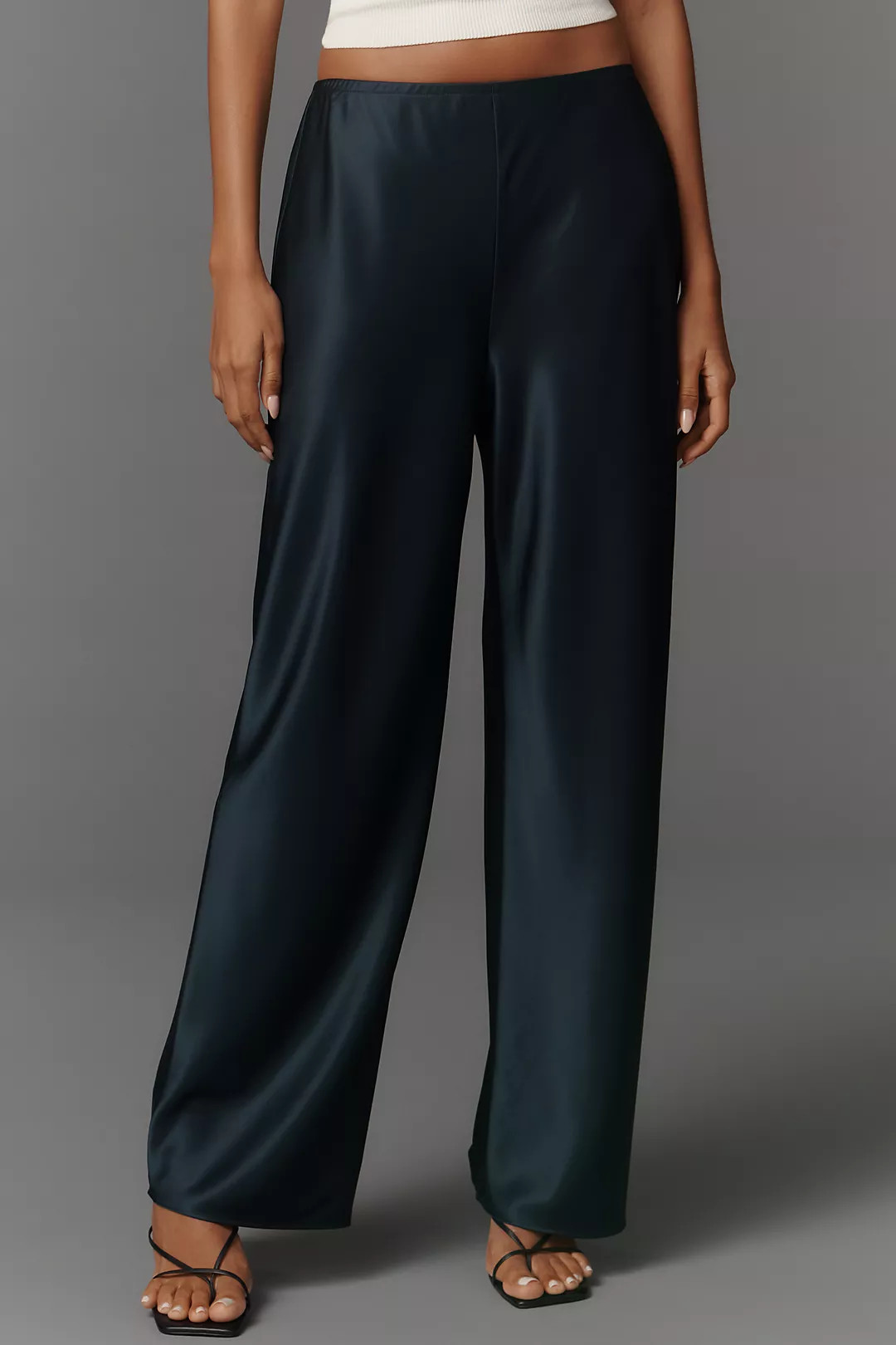 Reformation Gale Satin Mid-Rise Bias Pants | Anthropologie (US)
