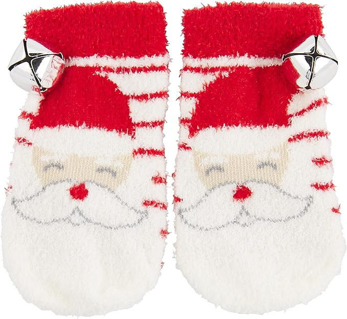 Mud Pie baby-boys Chenille Christmas Rattle Toe Socks | Amazon (US)