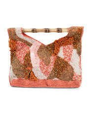 Beaded Clutch With Bamboo Handle | Handbags | Marshalls | Marshalls