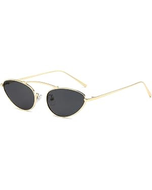 Narrow Cat Eye Sunglasses for Women Retro UV400 Metal Frame | Amazon (US)