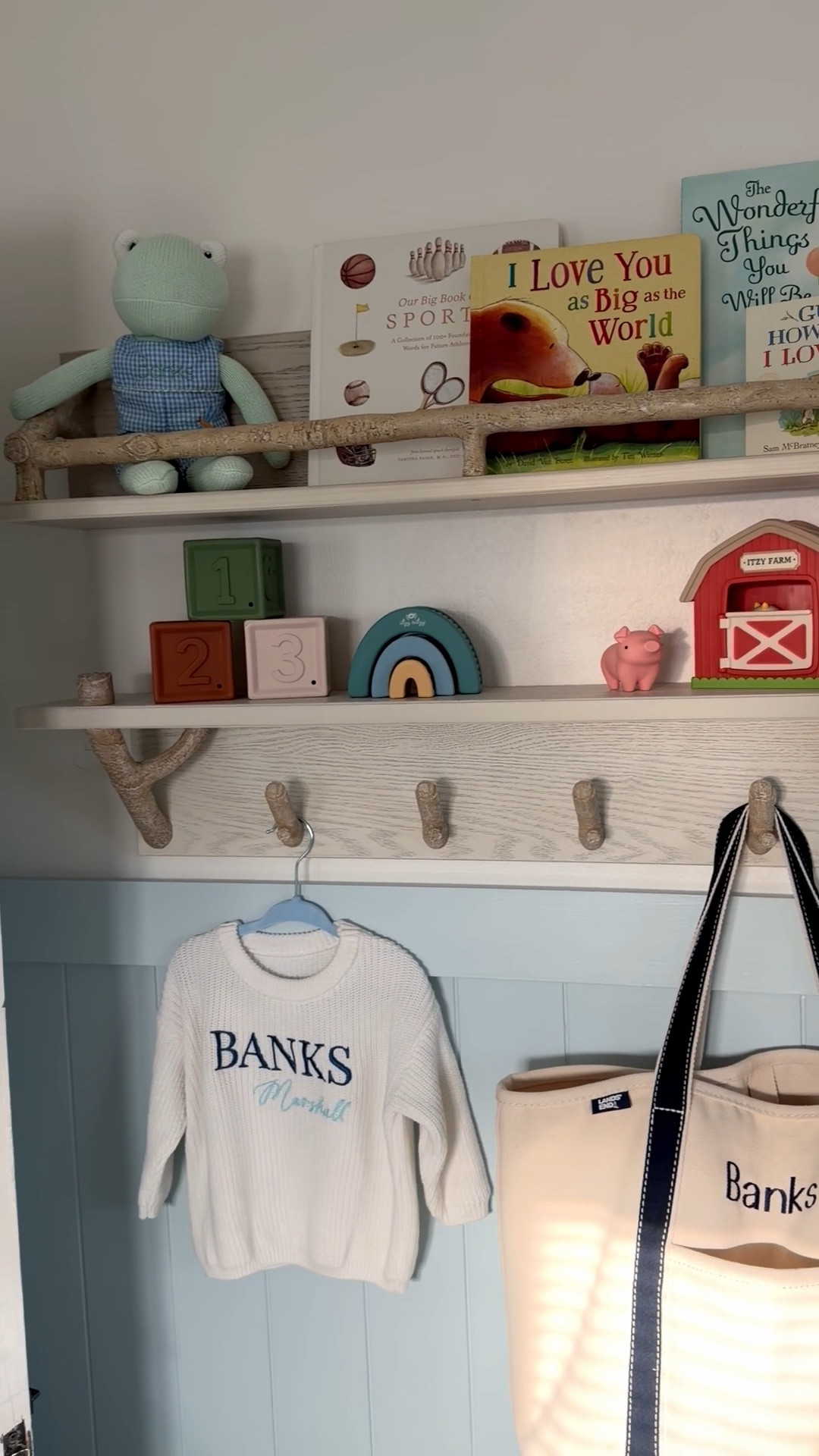 Nursery shelf, baby boy nursery, pottery barn kids, coastal nursery, southern, nursery toys, home decor, kids room , playroomm

#LTKmomlife #LTKHome #LTKBaby