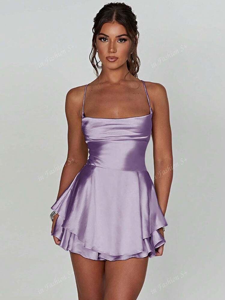$14.29      
    $15.09
   
  -5%
       Trends1pc Sexy Satin Backless Tie Cord Pleated Dress Fit... | SHEIN