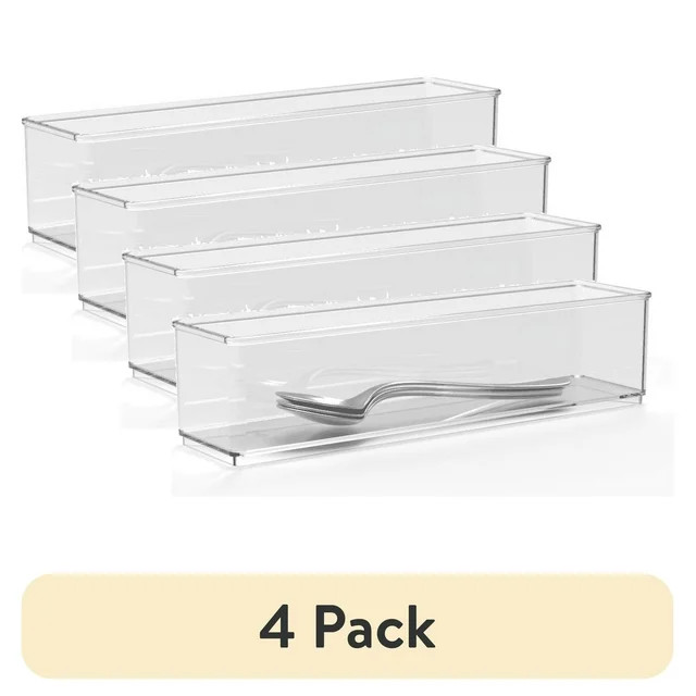 (4 pack) The Home Edit Narrow XL Drawer Insert, Clear | Walmart (US)