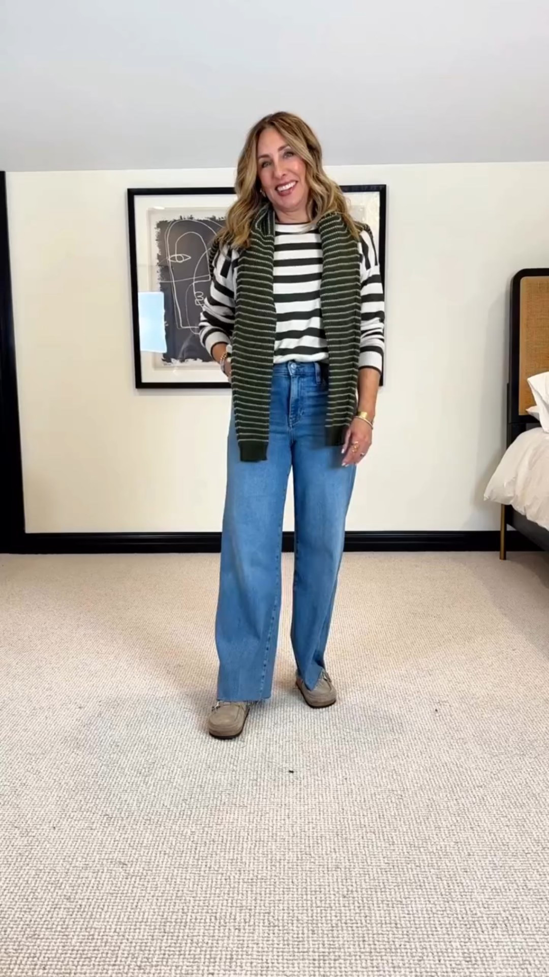 ONE PIECE, THREE WAYS: Olive Green Striped Sweater! ✨

I’m obsessed with how versatile this top is (AND RIGHT NOW IT IS 40% OFF IF YOU USE CODE ‘TOASTY’). Here are 3 ways I styled it:

OUTFIT 1: I paired it with another olive green sweater featuring thinner stripes for a casual, polished look.

OUTFIT 2: I dressed it up with black trousers and a blazer.

OUTFIT 3: I went for a cozy vibe with a rich brown overcoat, denim, and a pop of animal print with a chestnut-colored boot.

Olive green truly works with everything, and you can dress it up or down so effortlessly.

Which of these looks is your favorite? Let me know in the comments below!

#LTKootd #LTKgrwm #LTKdayinmylife