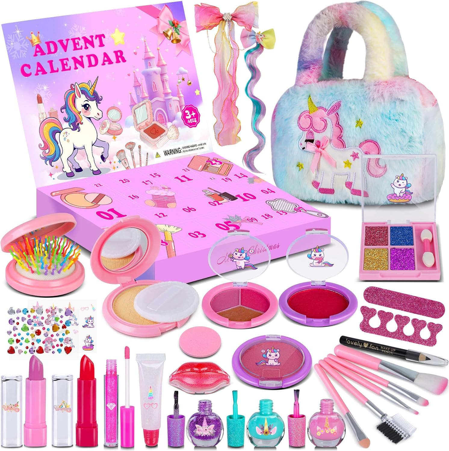 Makeup Advent Calendar 2025 for Kids Girls, 24 Days Beauty Advent Calendar Countdown Christmas Gi... | Amazon (US)