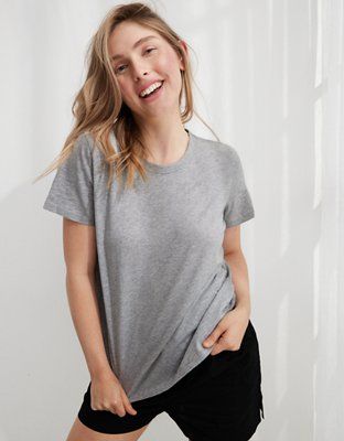 Aerie Basic Crew Neck T-Shirt | Aerie