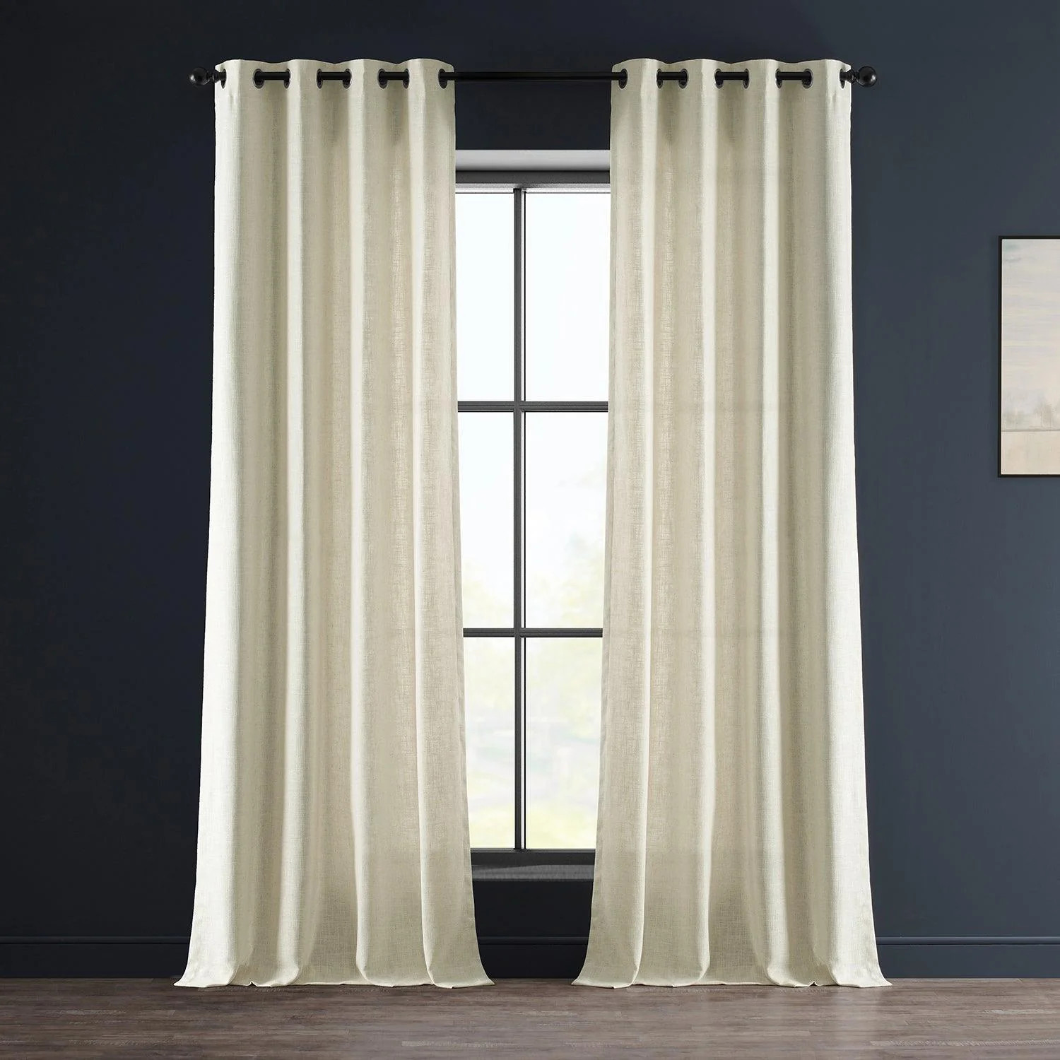 Barley Grommet Heavy Faux Linen Curtain | Half Price Drapes