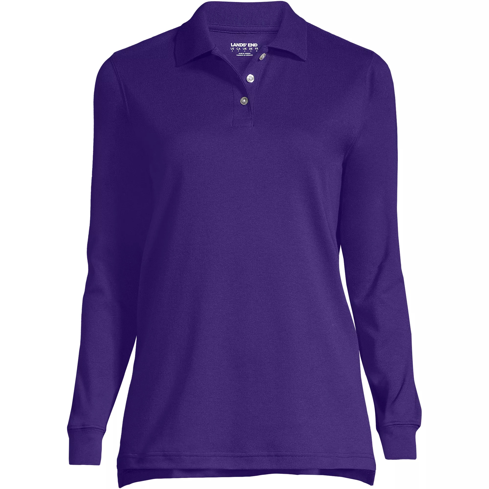 Women's Long Sleeve Interlock Polo Shirt | Lands' End (US)